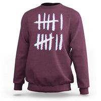 Tally Marks Six Seven Meme Sweatshirt Glitch Optical Illusion - Wonder Print Shop