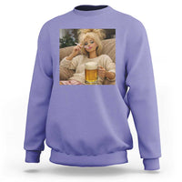 Funny Smoking And Drinking Doll Meme Sweatshirt Weekend Relaxation