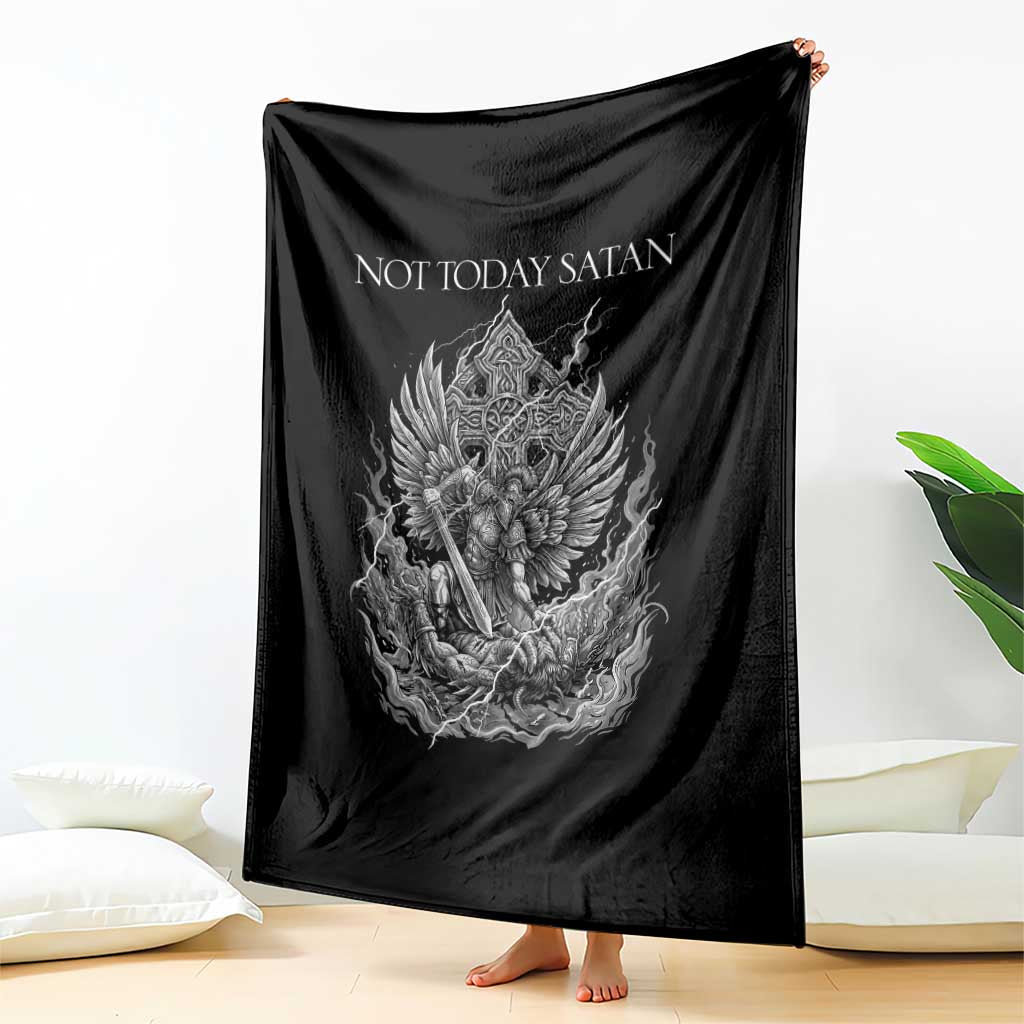 Not Today Satan Throw Blanket Saint Michael Fights Evil