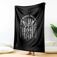 Vintage Saint Michael Archangel Protect Us Prayer Throw Blanket
