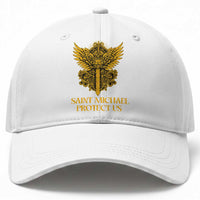 Vintage Catholic Saint Michael Protect Us Baseball Cap Religious Gift