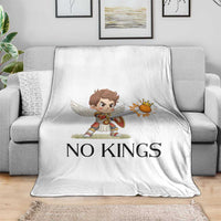 No Kings Throw Blanket Funny Saint Michael Topples The Crown
