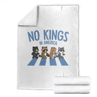 Funny No Kings Cute Forest Animals Throw Blanket Gift For Animal Lovers