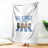 Funny No Kings Cute Forest Animals Throw Blanket Gift For Animal Lovers
