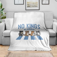 Funny No Kings Cute Forest Animals Throw Blanket Gift For Animal Lovers