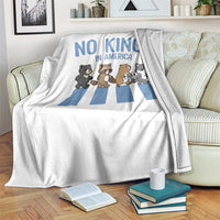 Funny No Kings Cute Forest Animals Throw Blanket Gift For Animal Lovers