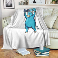 Funny Minnesota Folklore Babe The Blue Ox Throw Blanket Ice Out