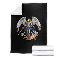 Archangel Saint Michael Warrior Throw Blanket Catholic Protection Gift