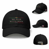 No War With Iran Peace Statement Gift Baseball Cap