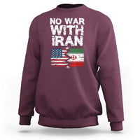 No War With Iran Sweatshirt Support Iranian People Peace