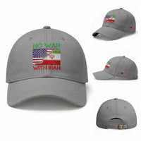 No War With Iran Baseball Cap Middle East Freedom