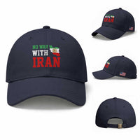 No War With Iran Baseball Cap Iran Freedom Protest