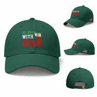 No War With Iran Baseball Cap Iran Freedom Protest