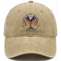 Patriotic Eagle Cross One Nation Under God Washed Cotton Baseball Cap 250th Anniversary