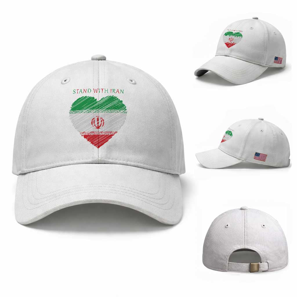 Stand With Iran Baseball Cap Anti War Political Protest Statement