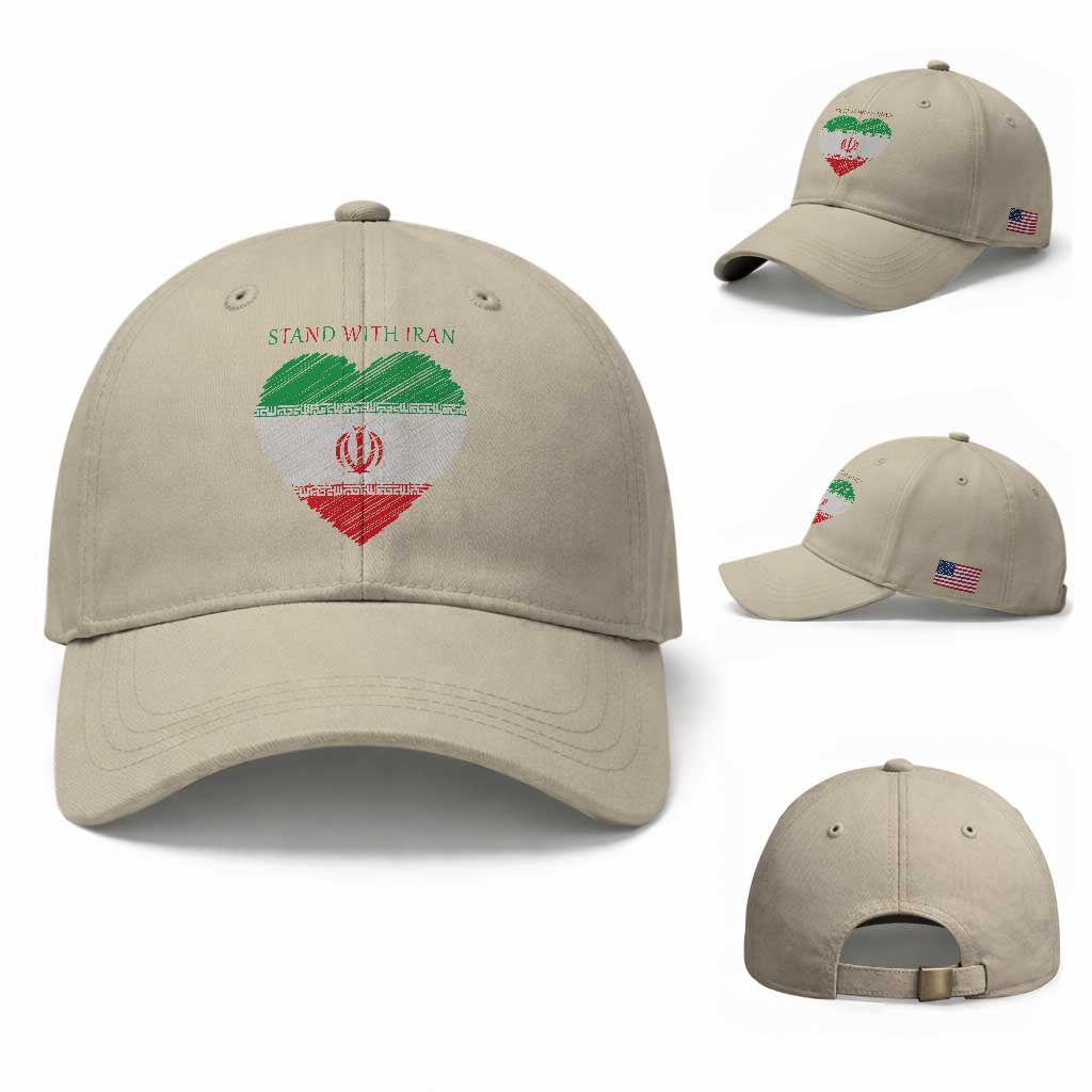 Stand With Iran Baseball Cap Anti War Political Protest Statement