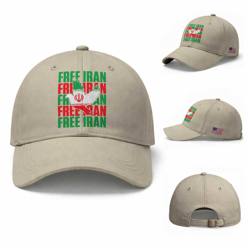 Freedom Dove Flag Baseball Cap Peaceful Iran Support