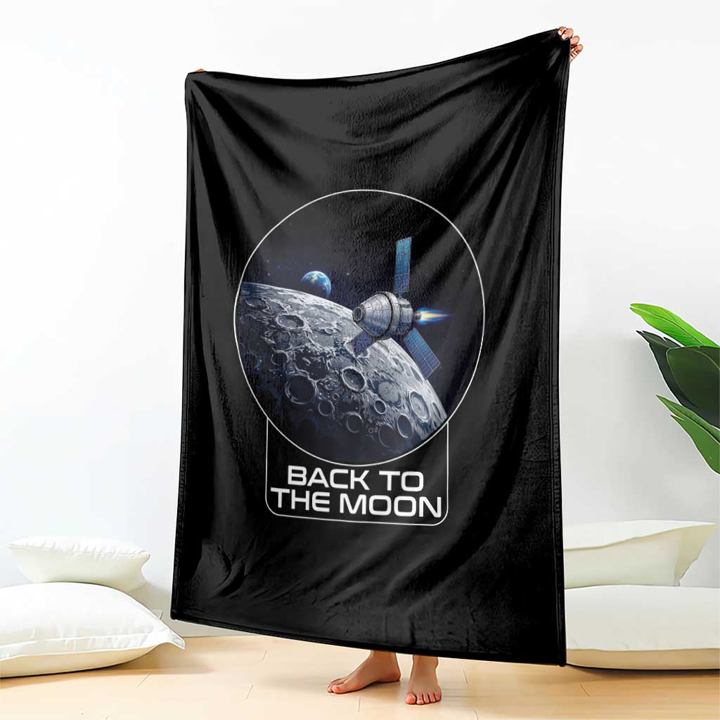 Back To The Moon Throw Blanket Lunar Mission Astronaut Space Lover