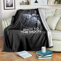 Back To The Moon Throw Blanket Lunar Mission Astronaut Space Lover