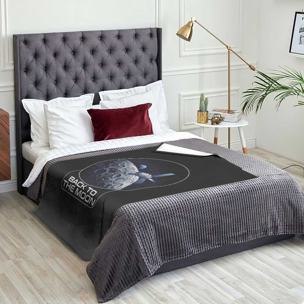 Back To The Moon Throw Blanket Lunar Mission Astronaut Space Lover