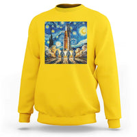 Lunar Mission Astronaut Starry Night Sweatshirt Space Lover Gift