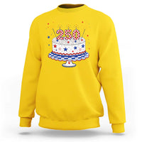 USA 250th Anniversary Birthday Cake Party Gift Sweatshirt