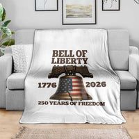 Liberty Bell 250th Anniversary Throw Blanket American Pride Gift