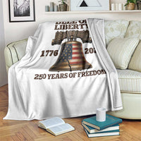 Liberty Bell 250th Anniversary Throw Blanket American Pride Gift