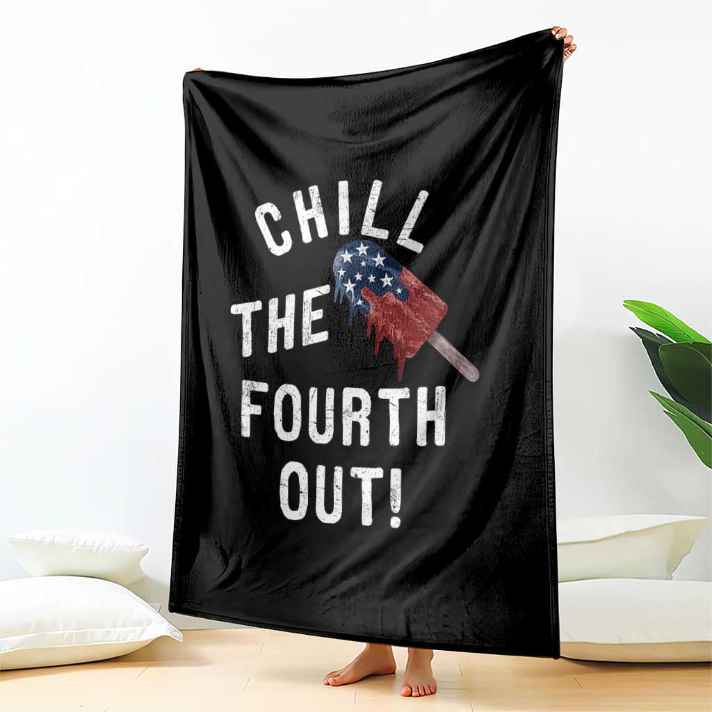 American Flag Popsicle Throw Blanket Chill The Fourth Out