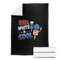 American Flag Popsicle Throw Blanket Red White And Cool