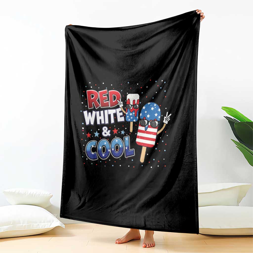 American Flag Popsicle Throw Blanket Red White And Cool