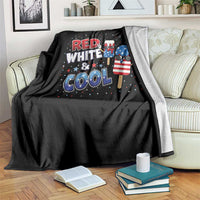 American Flag Popsicle Throw Blanket Red White And Cool