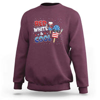 American Flag Popsicle Sweatshirt Red White And Cool