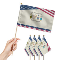 Funny Duck 4th Of July Patriotic Handheld Flag Did Someone Say Firequacker