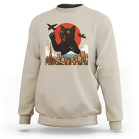 Catzilla Sweatshirt Funny Giant Cat Monster Roaring Tokyo Japan - Wonder Print Shop