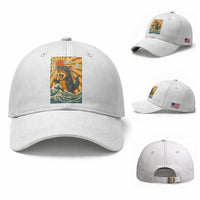 Kawaii Cat Monster Japanese Sun Wave Art Baseball Cap