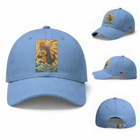 Kawaii Cat Monster Japanese Sun Wave Art Baseball Cap