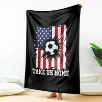 USA Soccer Game Day Throw Blanket Take Us Home