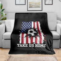 USA Soccer Game Day Throw Blanket Take Us Home