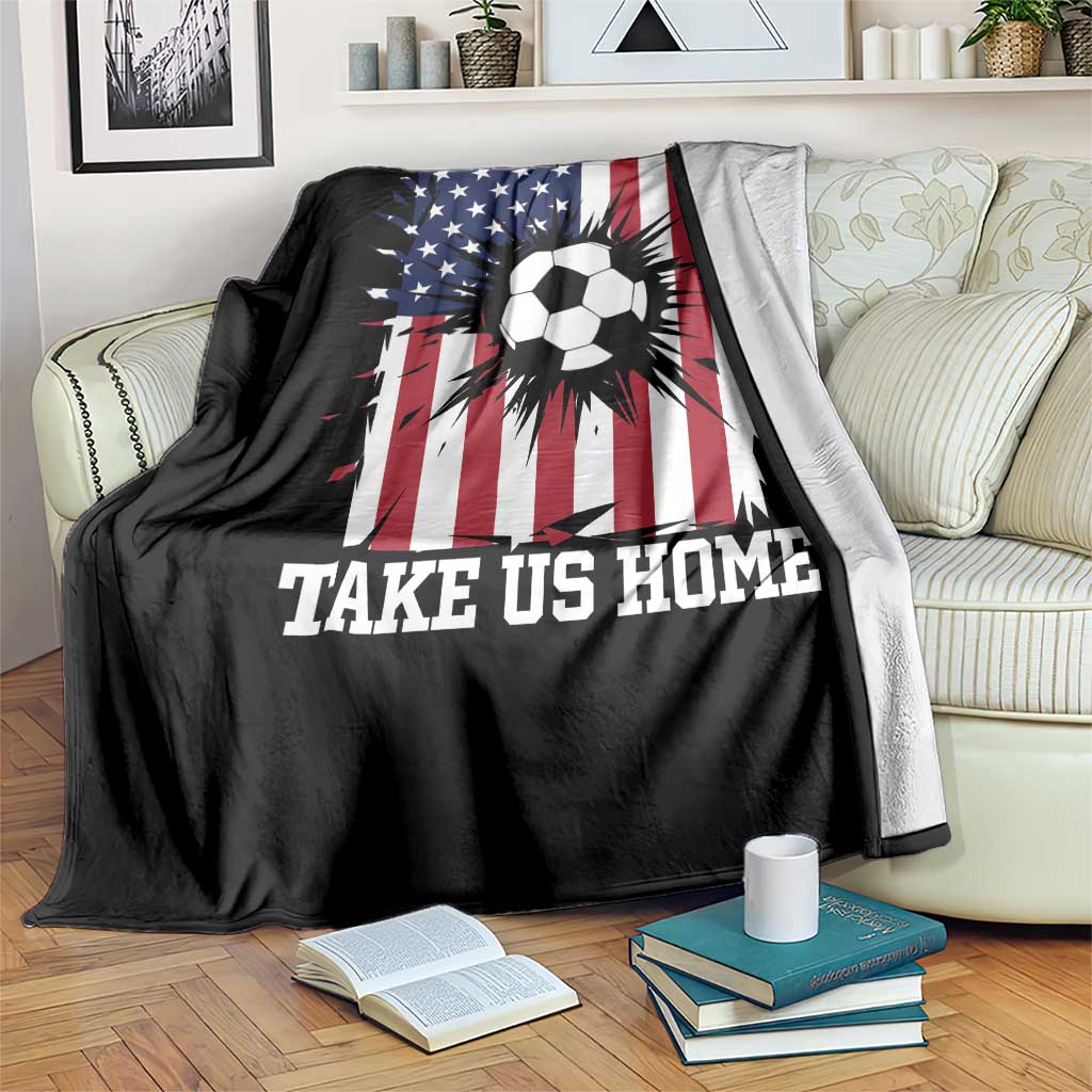 USA Soccer Game Day Throw Blanket Take Us Home