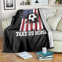 USA Soccer Game Day Throw Blanket Take Us Home