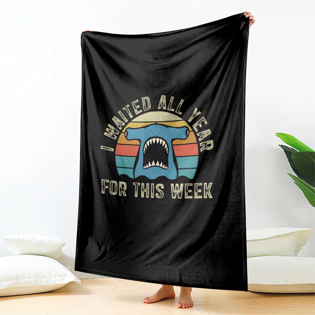 Hammerhead Shark Throw Blanket I Waited All Year For This Week Ocean Lover