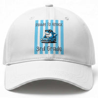 Ready To Attack 3rd Grade Baseball Cap Funny Shark Driving Car Back To School