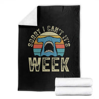 Vintage Hammerhead Shark Lover Throw Blanket Sorry I Cant Its Week