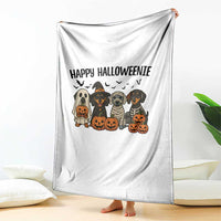 Funny Halloween Dachshund Throw Blanket Happy Halloweenie - Wonder Print Shop