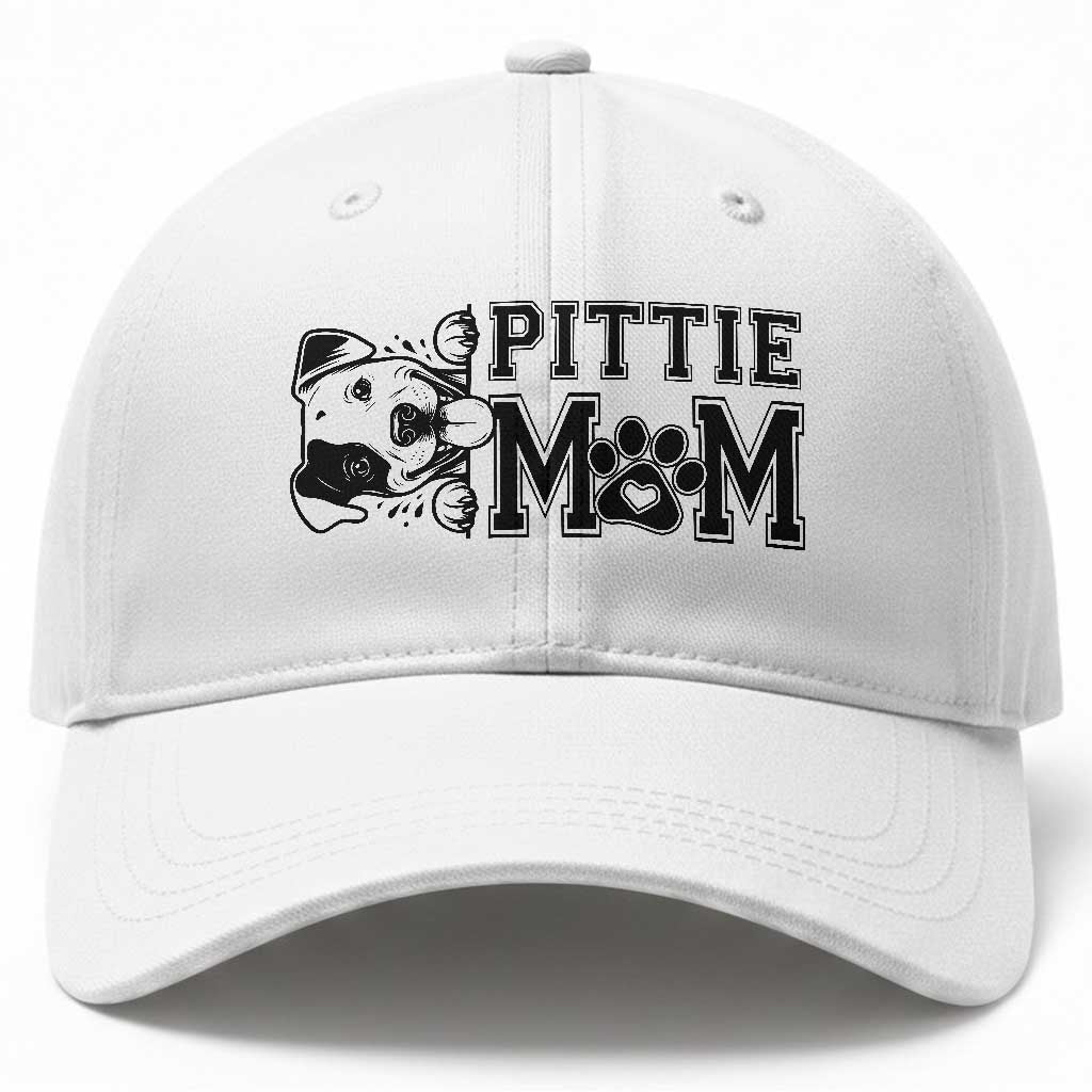 Pittie Mom Baseball Cap Funny Gift For Pitbull Lover