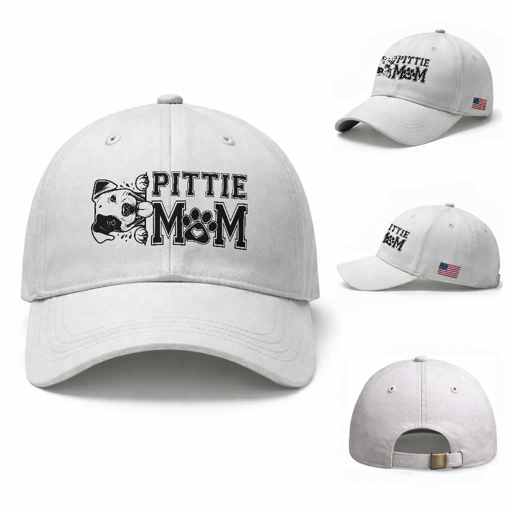 Pittie Mom Baseball Cap Funny Gift For Pitbull Lover