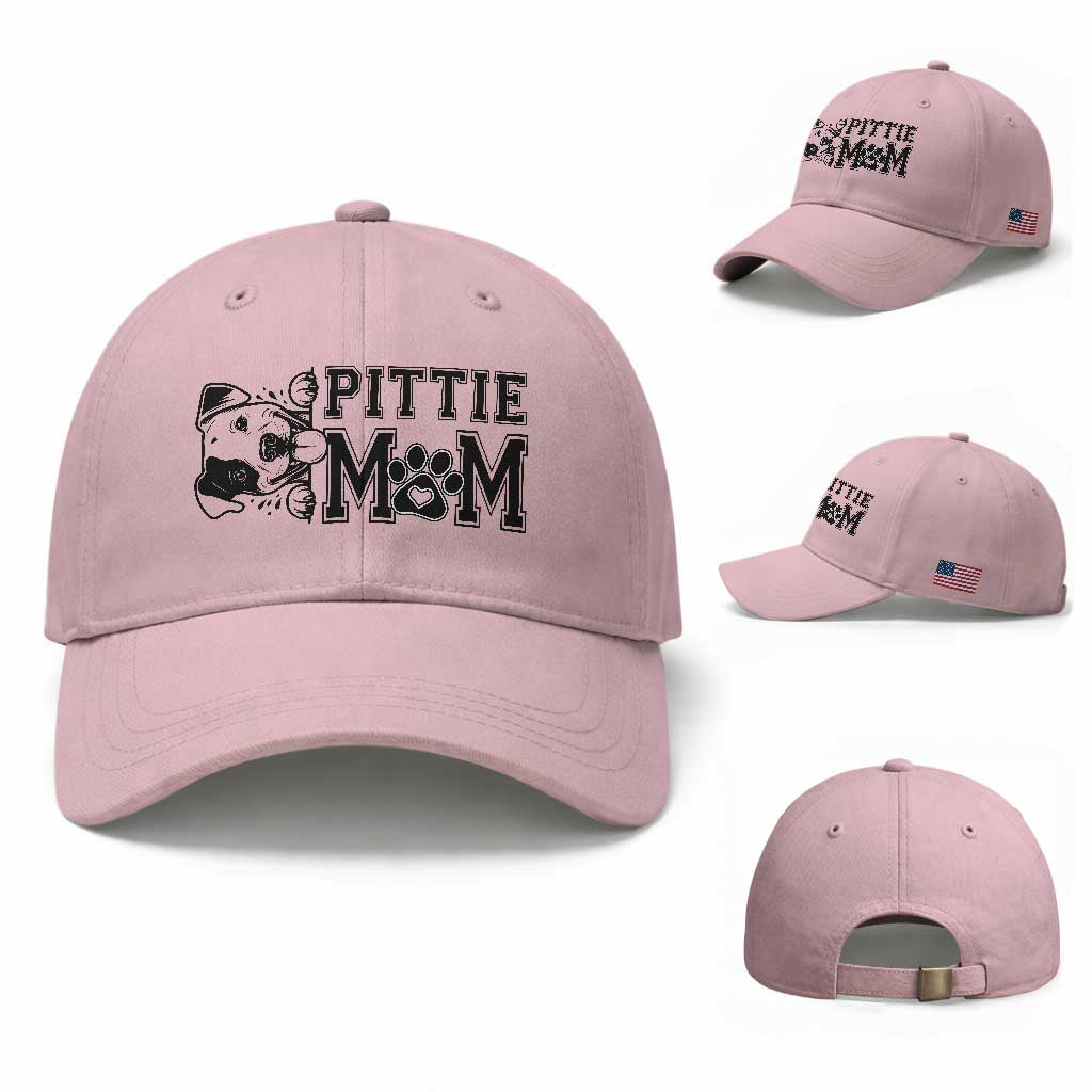Pittie Mom Baseball Cap Funny Gift For Pitbull Lover