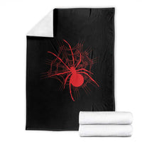 Red Black Widow Spider Throw Blanket Gothic Spider Web Vintage Horror Gift