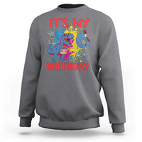 Dino Spider Its My 6th Birthday Sweatshirt Dinosaur Gift For Boys